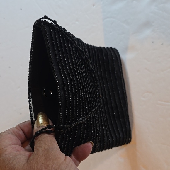 Gap Dainty SMALL Evening bag Top snap closure Little black bag Neutral Minimal - Picture 2 of 8